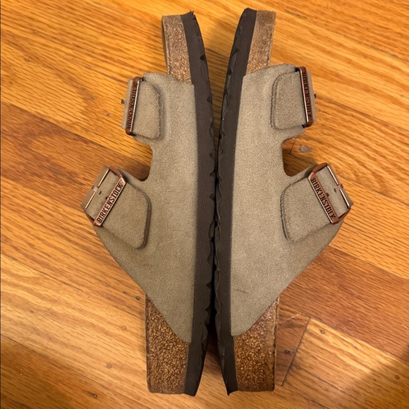 Birkenstock Arizona Sandal | Soft Footbed | Taupe | 38N - Picture 5 of 6